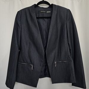 BRAND NEW Ivanka Trump Women's Size 10 Indigo Open-front Blazer w/ Zipper Detail